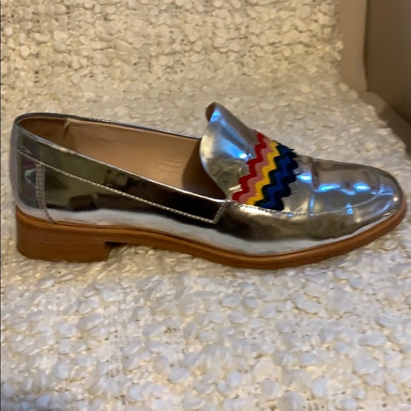 Loeffler Randall Rainbow Loafers in Silver - Picture 6 of 8